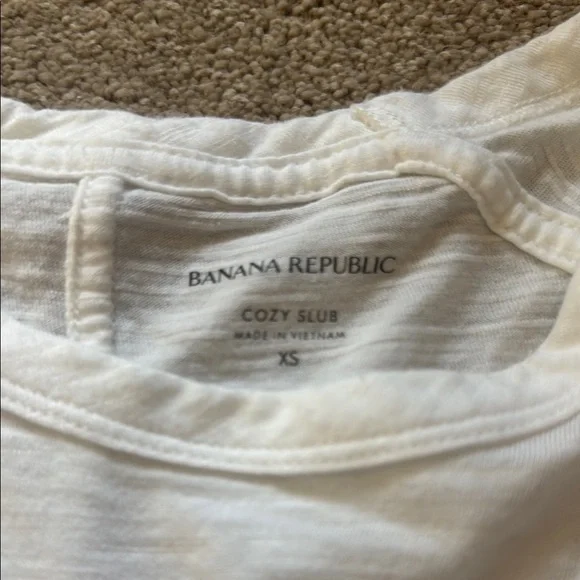 Banana Republic White Cozy Slub Top - Picture 2 of 3